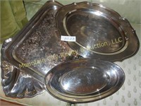 Four Silver Serving Plates