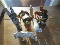 Eight pieces of miscellaneous decorative figurines