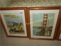 Set of Four San Francisco framed prints