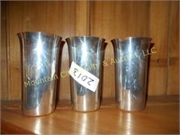 Three Sterling Silver Tumblers