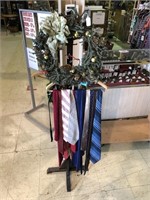 COAT RACK WITH WREATH AND TIES
