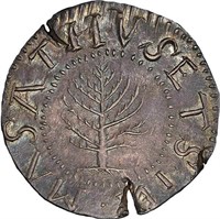 PINE TREE SHILLING 1652 PCGS MS64 CAC