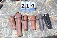 Lot of Hunter Brand Leather Holsters + 1