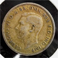 1942 Australia Florin, .925 Silver