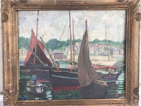 Roland S. Stebbins "Painted Sails, Britany 1928"