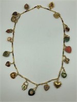 Joan Rivers hearts and flowers necklace