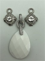 Sterling CZ Pendant & Charms by Judith Ripka