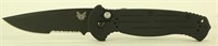 BENCHMADE AFO II BLACK SERRATED DROP-POINT KNIFE (