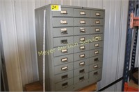 Vintage Metal Card Cabinet