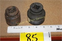 2 - 3/4" Impact Sockets 1 11/16" & 1 5/16"