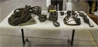 Assorted Pulley Trees, Rope & Tug Strap, Approx 40