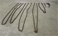 (5) Log Chains, 10FT-17FT & (2) Chain Binders