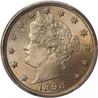 5C 1898 PCGS MS66+ CAC