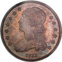 25C 1831 SMALL LETTERS. PCGS MS66