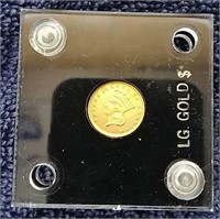 1887 Liberty $1.00 gold piece