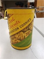 VTG GIRL SCOUTS PLANTATION COOKIES CAN