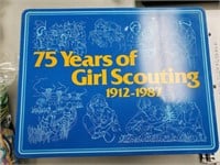 75 YEARS OF GIRL SCOUTING TIN W STATIONARY MORE