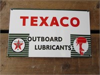 Texaco Outboard Lubricants Porcelain Sign