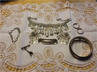 Sterling jewelry,  bracelets, necklace and
