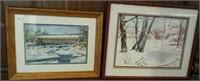 C. Blommel Paintings, framed & signed, (2)