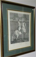 J. D. Ridinger Engraving Print,  33" X 26" framed