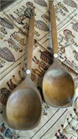 Wood Spoons, (2) Large wall hanging decorations