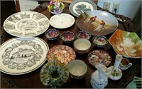 Porcelain plates, vases, cups, collector plates