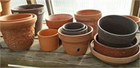 Clay  - Terra Cotta Flower Pots & under trays