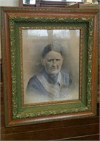 Antique picture and frame,   30" X 26"