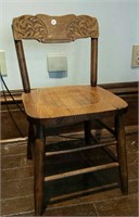 Child's pressed back chair,  24" tall