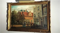 Oil Painting by J van Trirum -Gold Victorian frame