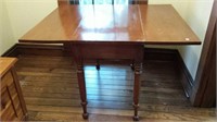 Cherry drop leaf table, 45" X 38" top, leaves up