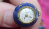Antique Ball Watch w/Enamel Pin & Deluxe Elgin