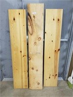 3 Pieces Of Pine wood. 2 Pcs Clear Coated.
