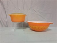 Pyrex Sunflower Bowl With Daisy Lid And Daisy