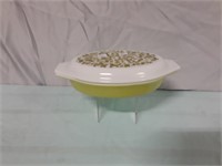 Pyrex 1967-1972 With Verde Lid 2 Sided Dish