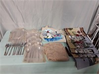 Deluxe Stainless Silverware And Table Runner,