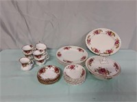 Floral Dish Set From England