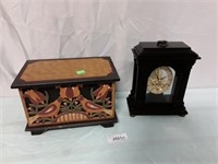 Mini Standing Clock And Decorative Storage Box
