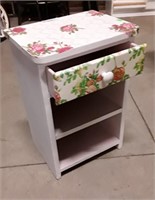 Pink Floral Bedside Table  15 X 11 X 21