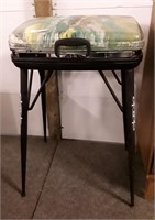 Vintage Suitcase Table, Fluid Painted