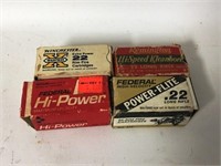 4 BOXES OF .22 CAL AMMO