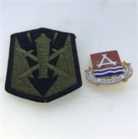 MILITARY PATCH AND PIN