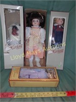4pc Porcelain Collector Dolls