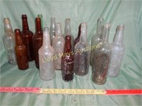 Vintage Glass Liquor & Beer Bottles