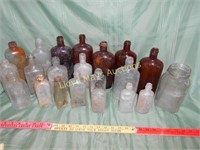 Antique & Vintage Glass Whiskey & Medicine Bottles