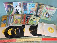 Vintage Children's Golden Books & 45 Records