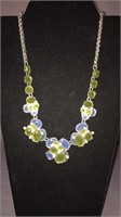 Talbots necklace with green, blue, and yellow