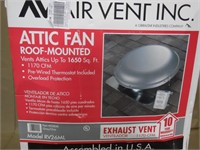 Air Vent Inc Attic Fan Roof-Mounted