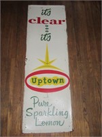 Uptown Pure Sparkling Lemon Advertising Sign